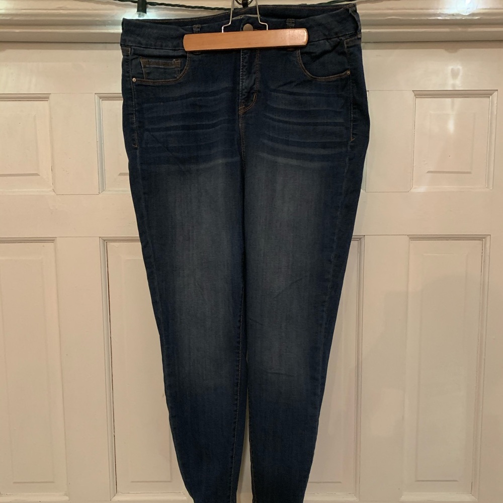 High rise skinny jeans